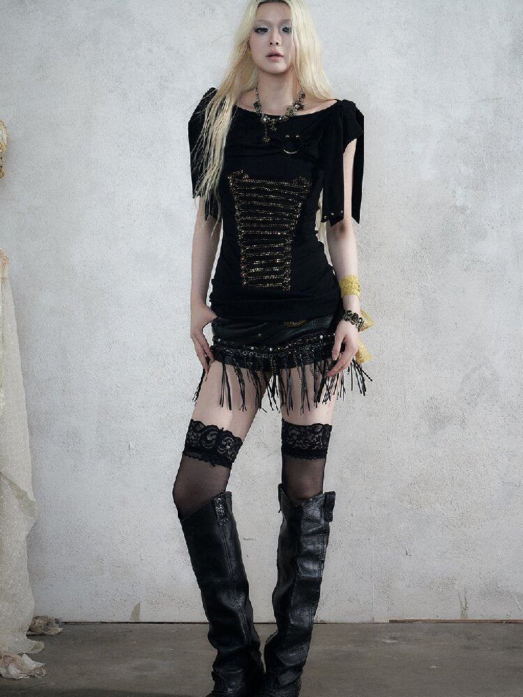 Vintage Court Knightly T-Shirt Dress【s0000017863】
