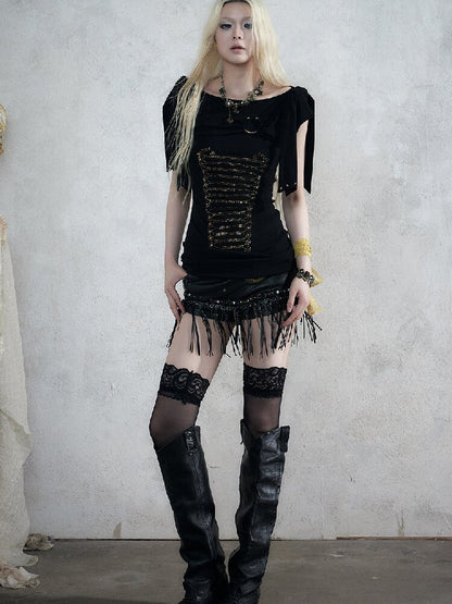 Vintage Court Knightly T-Shirt Dress【s0000017863】