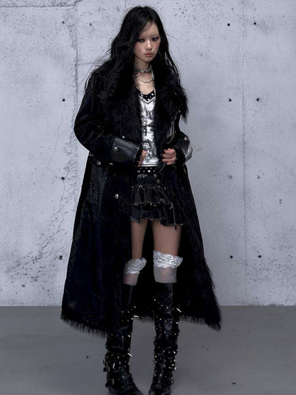 Dark Court Leopard Suede Fur Coat【s0000014925】