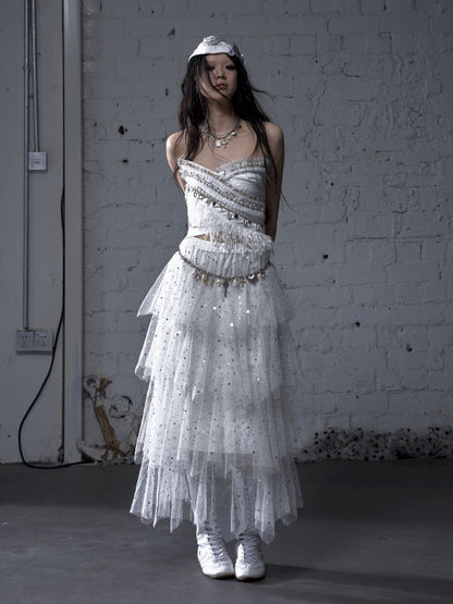 Multi-Layered Mesh Cake Skirt【s0000012789】