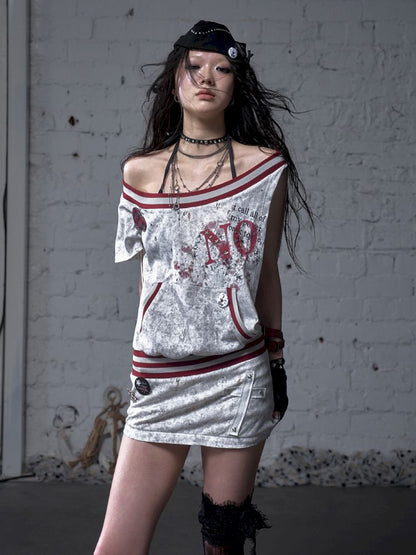 Hoodie sleeveless bodycon dress【s0000012785】