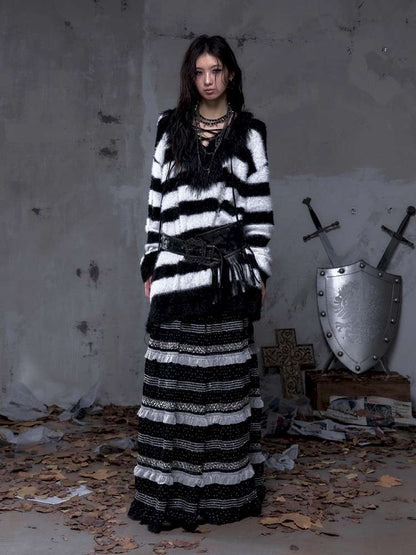 Long-Sleeve Striped Sweater【s0000014474】