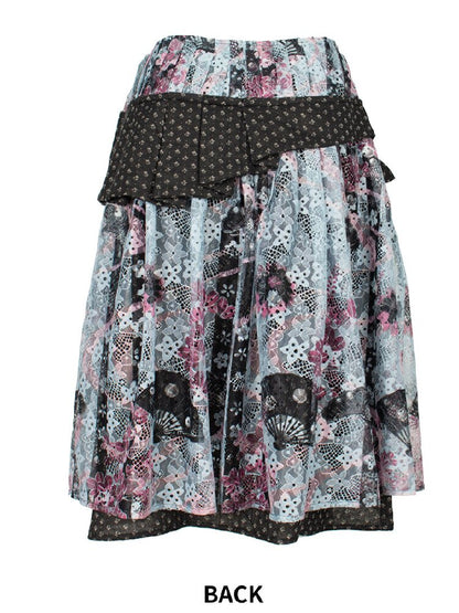 Jacquard Cross Vintage Maxi Skirt【s0000018085】