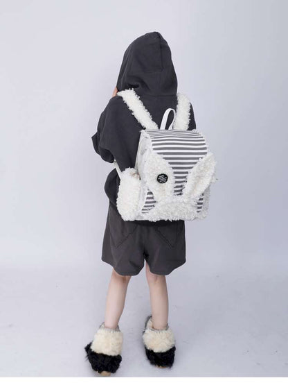 Rabbit Ears Fur Computer School Bag【s0000014615】