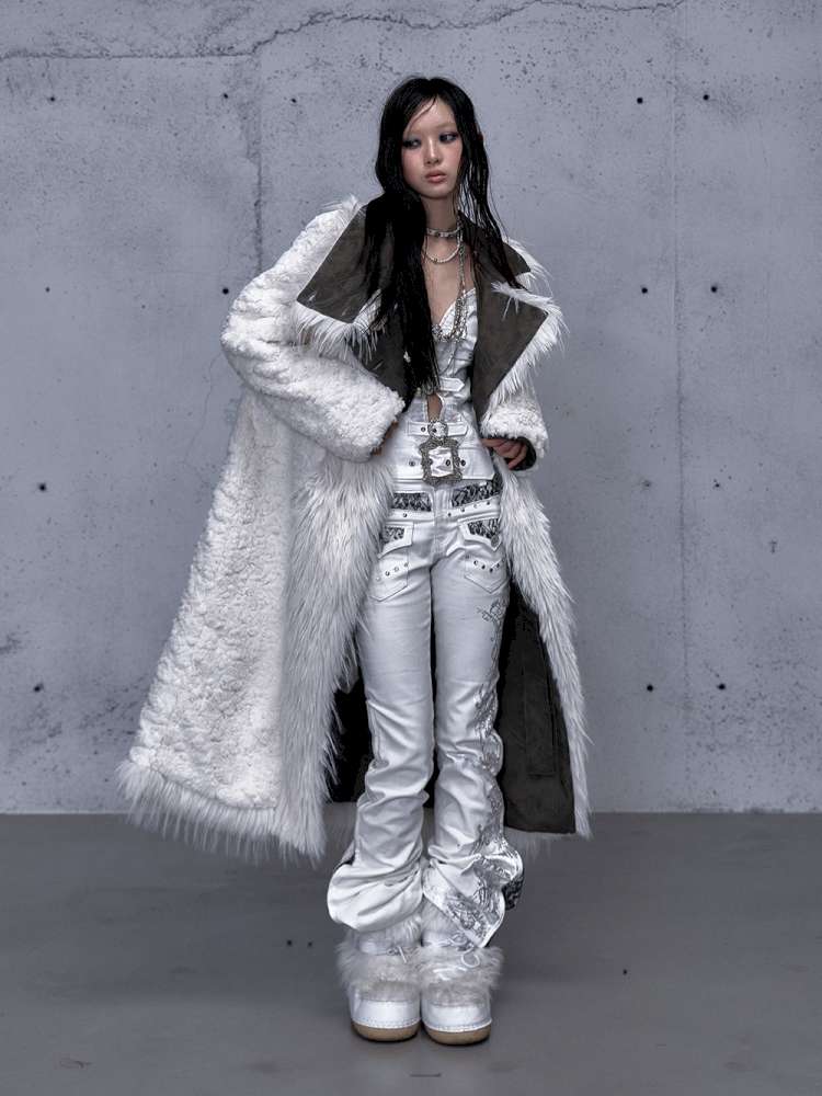 Modern Knight Fur Long Trench Coat【s0000014924】