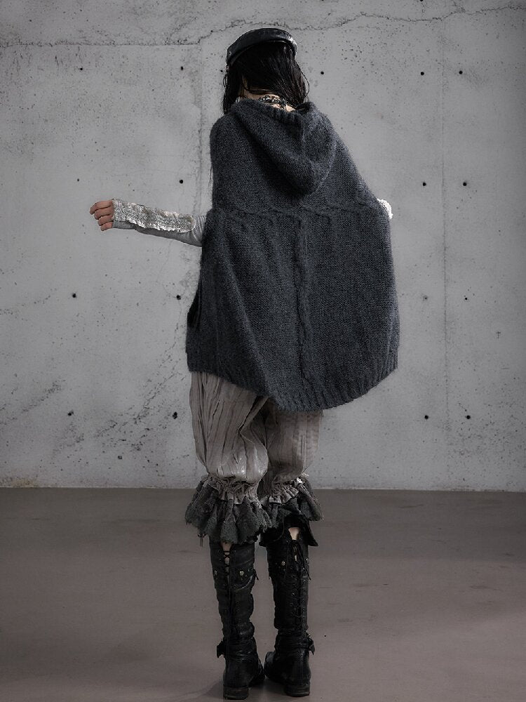 Twisted Knit Wool Cape Jacket【s0000019160】