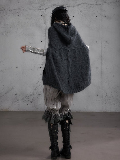 Twisted Knit Wool Cape Jacket【s0000019160】