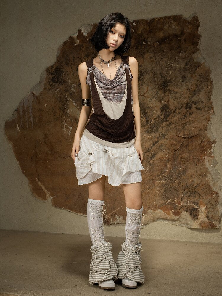 Original Irregular Sleeveless Vest Top【s0000016882】