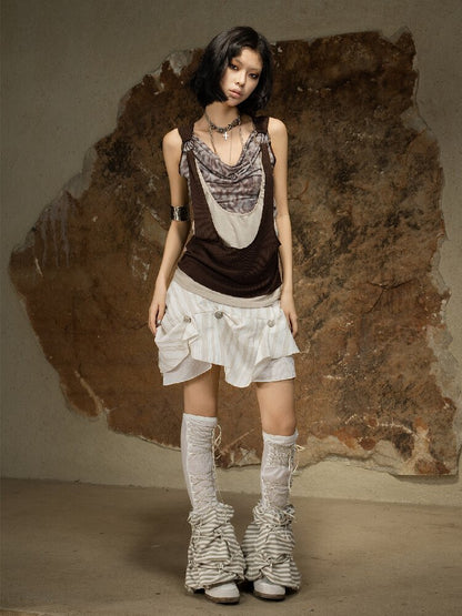 Original Irregular Sleeveless Vest Top【s0000016882】