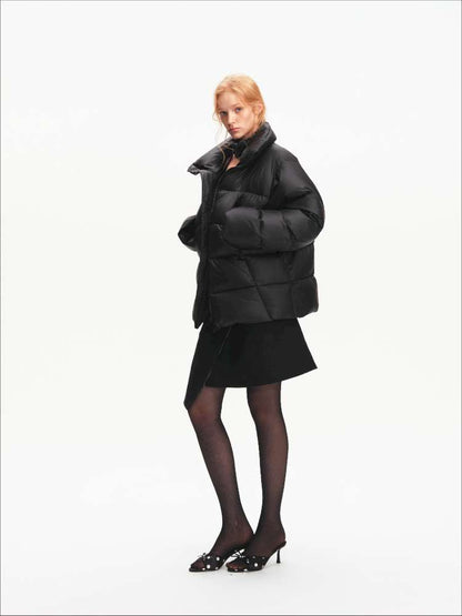 Winter Stand Collar Black Warm 90 Down Jacket【s0000014871】