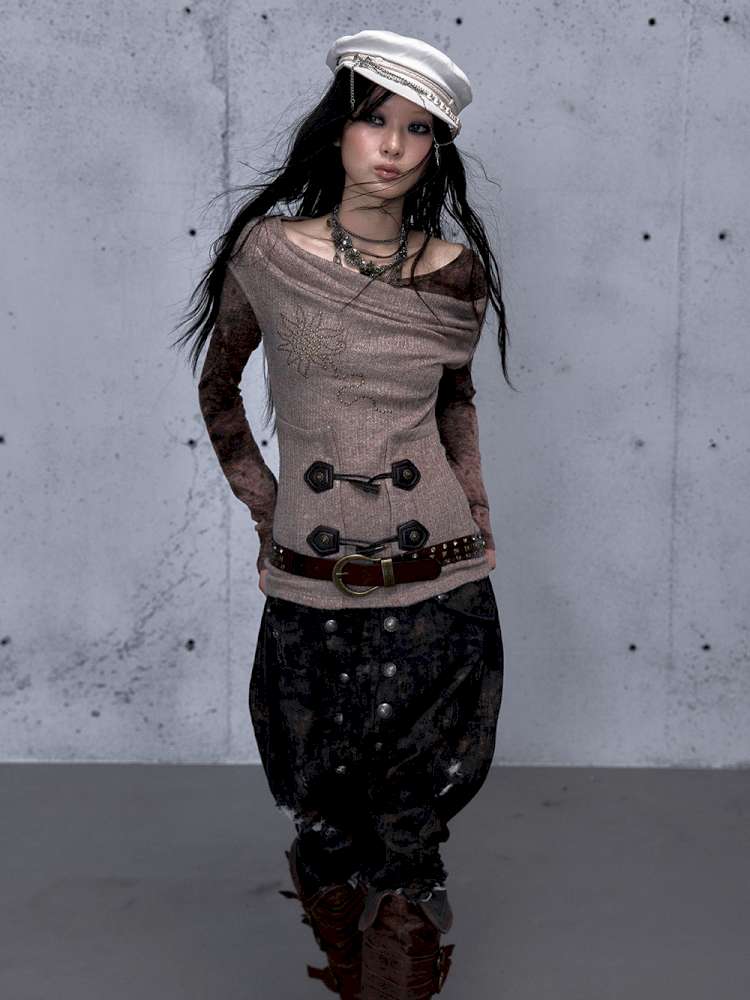 Wasteland Vintage Patchwork Knit Top【s0000014933】