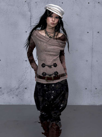 Wasteland Vintage Patchwork Knit Top【s0000014933】