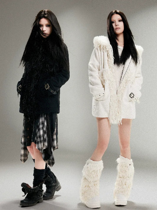 패딩 된 옷깃 두꺼운 코트 [S0000011257]