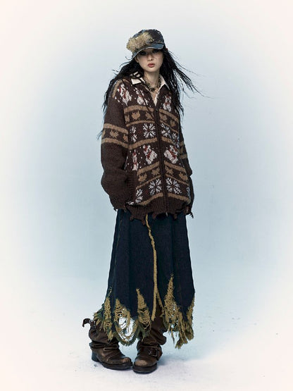 Mohair Wool Knit Cardigan Sweater【s0000011217】