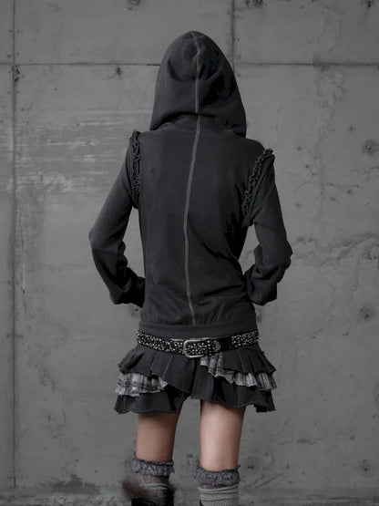 Detachable Hooded Sweatshirt Dress【s0000013943】