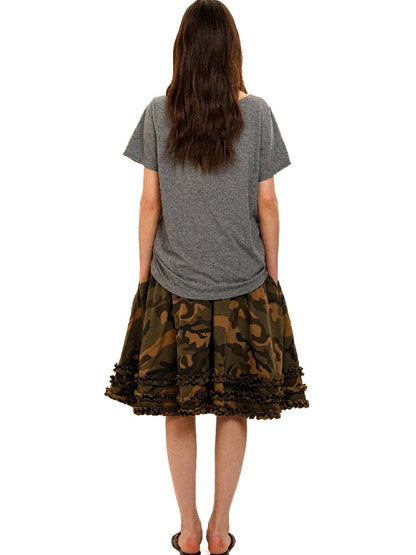 College Emblem Off Shoulder T Shirt【s0000017443】