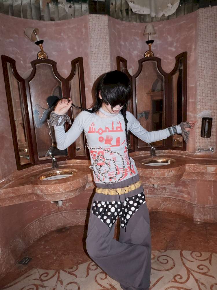 Asymmetrical Long Sleeve Top【s0000015147】