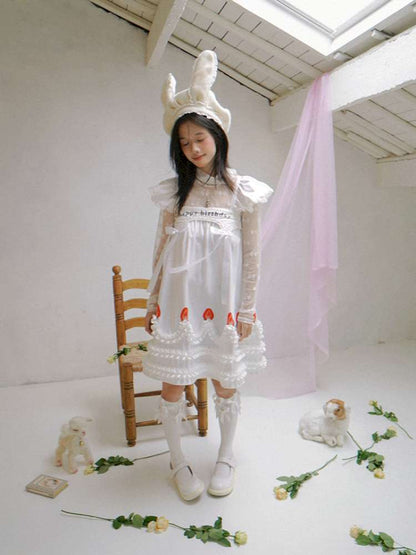 Strawberry Print Two-piece Skirt Dress【s0000014936】