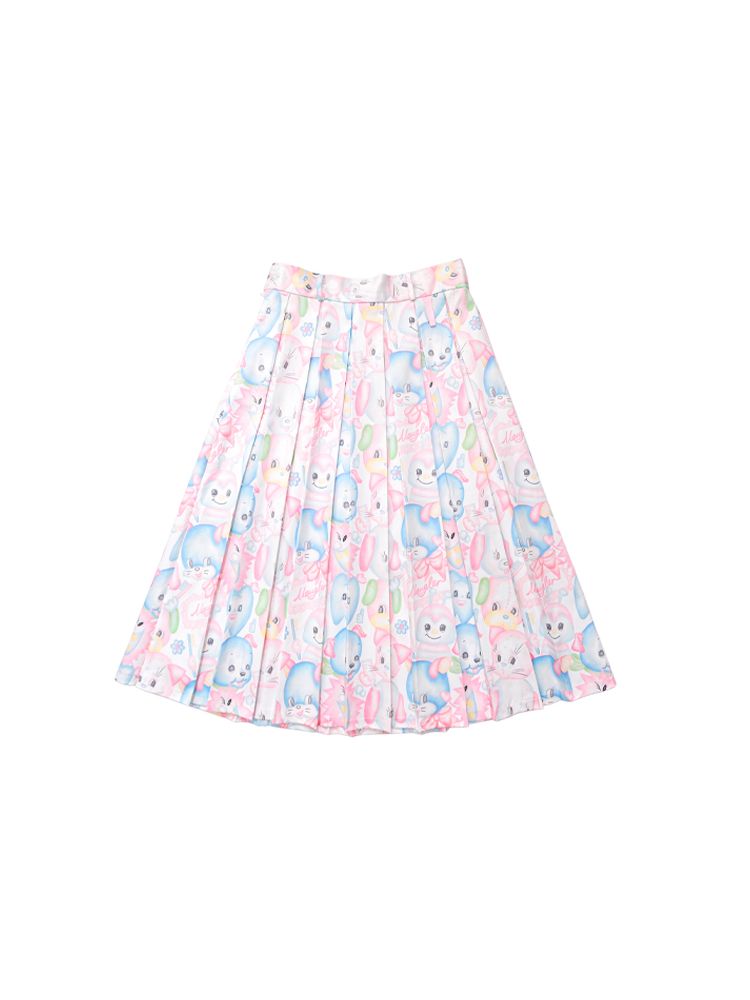 COLORFUL UNIFORM PLEATED HALF SKIRT [S0000010907]