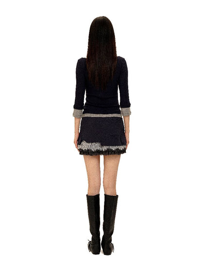 Two Piece Contrasting Henry Top【s0000016112】