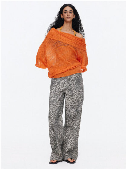 One Shoulder Cut Out Cable Knit【s0000015930】