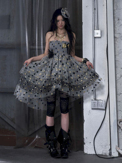 Puffy Tulle Two-Way Strapless Half-Skirt【s0000012792】