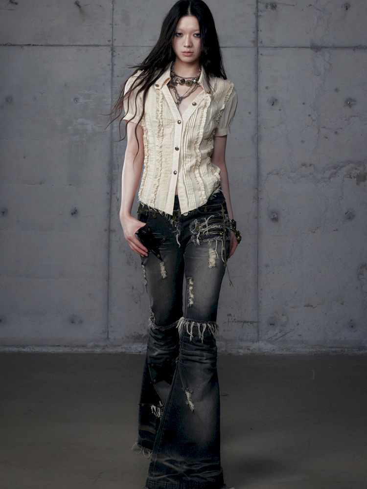 Scrappy Sunscreen Long Sleeve Shirt【s0000013470】