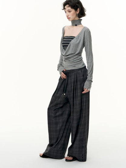 Striped bustier short skirt suit【s0000013740】