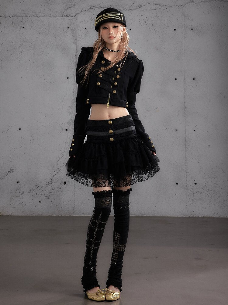 Lace Rhinestone Knit Leg Covers【s0000019164】