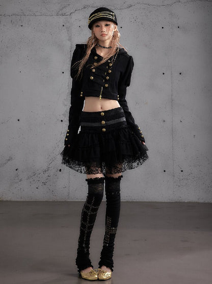 Lace Rhinestone Knit Leg Covers【s0000019164】