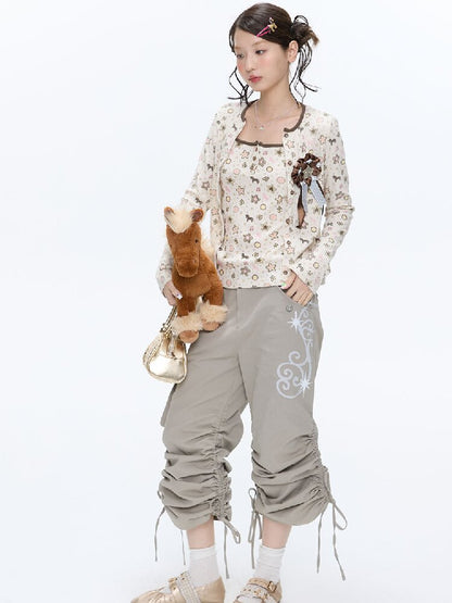Vine Shirring Pleats Cargo Pants【s0000016376】