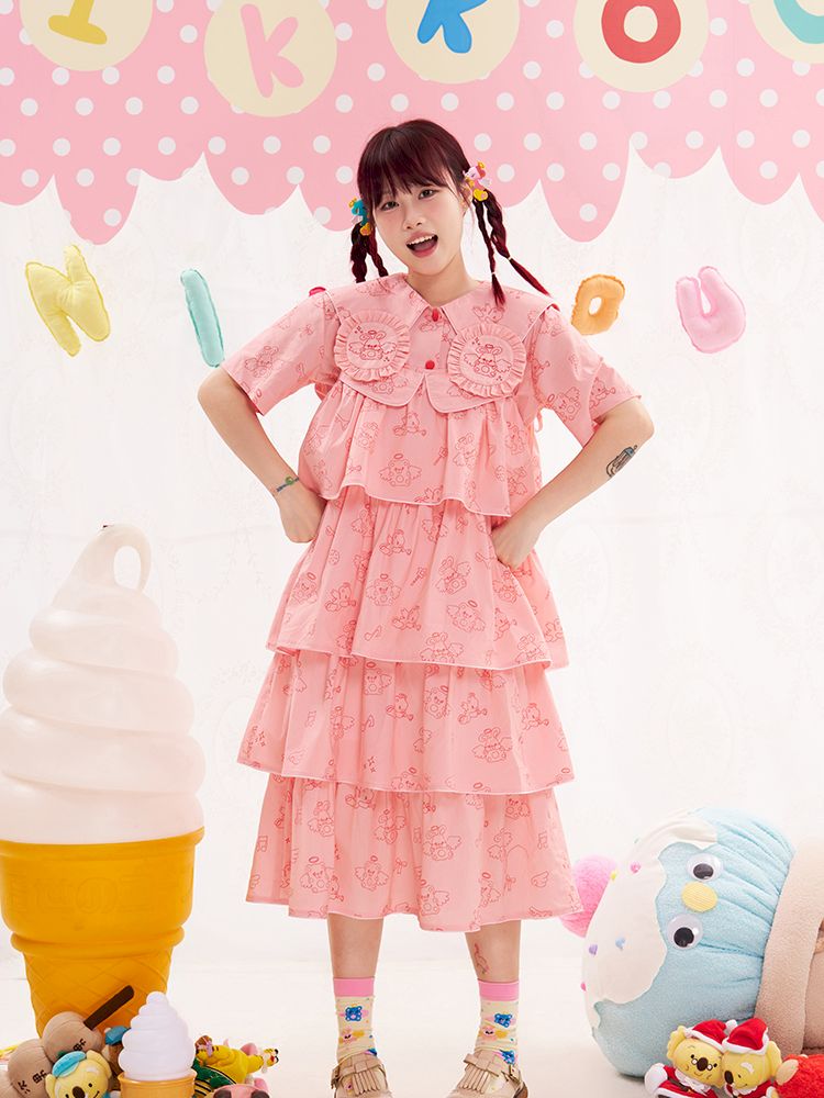 Animal Angel Pink Cake Halter Dress【s0000013192】