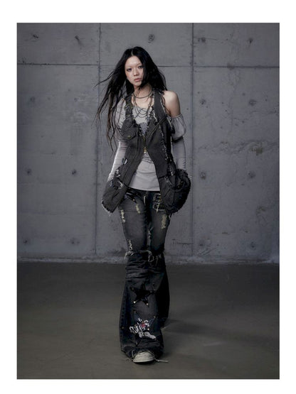 Stacked Waisted Irregular Vest【s0000013472】