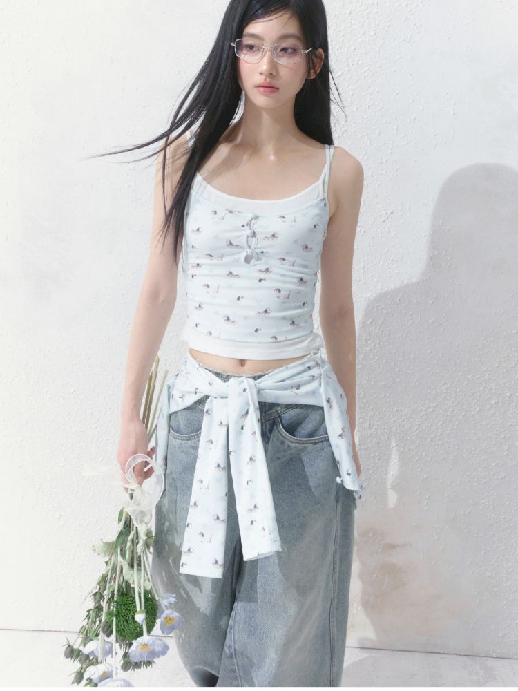 Printed Top Jacket Three Piece Set【s0000012159】