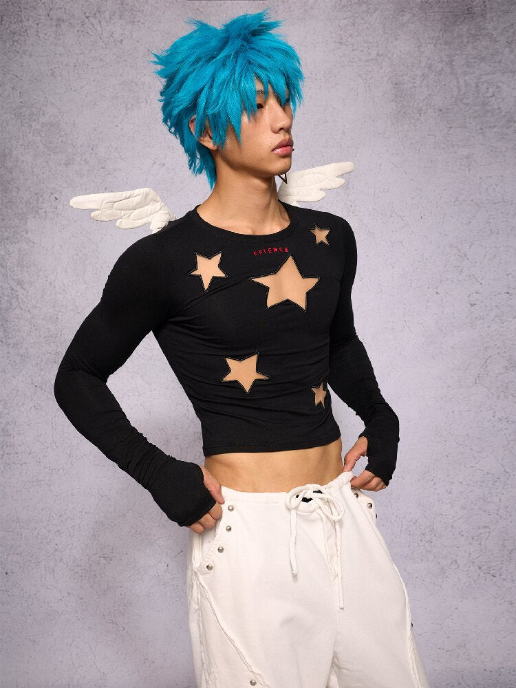 Mesh Embroidery Angel Wings Top【s0000019129】