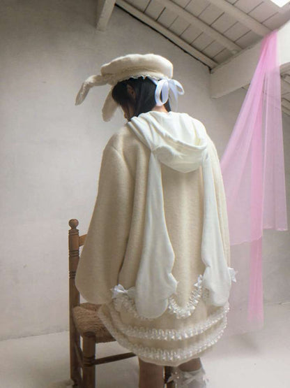 Lace Wool Bubble Sleeve Coat【s0000014532】