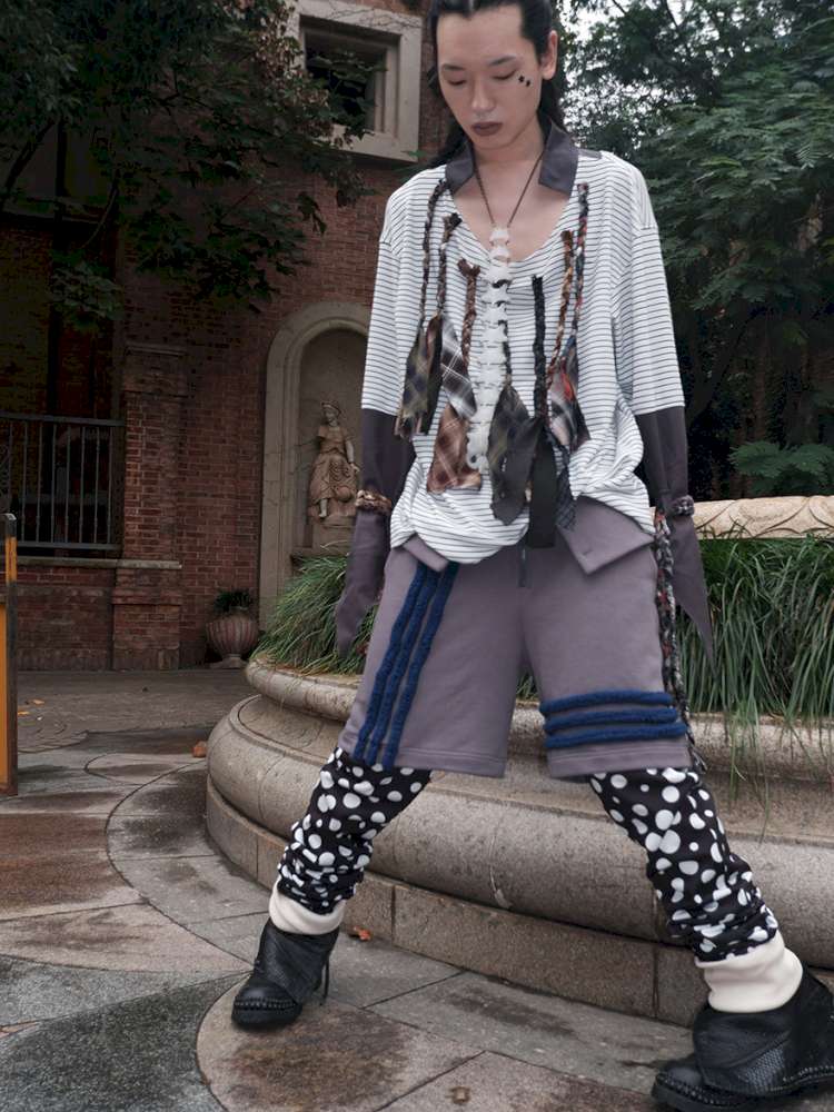 Polka Dot Fake Two Piece Trousers【s0000015151】