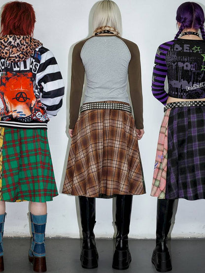 Vintage layered butt curtain skirt【s0000014378】