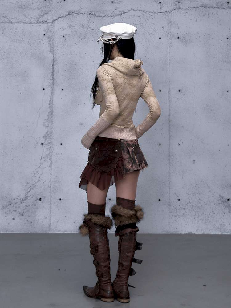 Vintage Punk Scarf Wool Knit Layer【s0000014923】