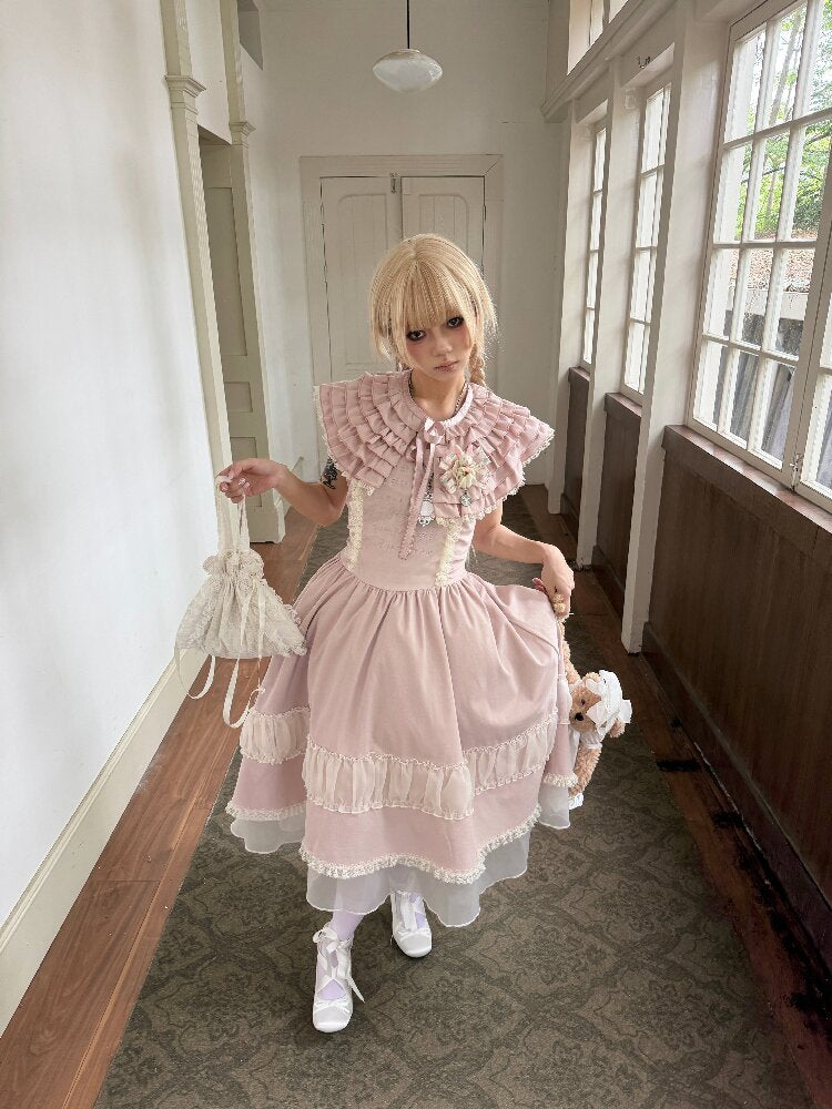 Original Lace Mesh Embroidered Skirt Set【s0000016890】