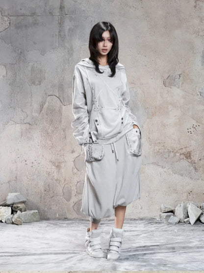 Cropped Wide-Leg Pocket Skirt【s0000014137】