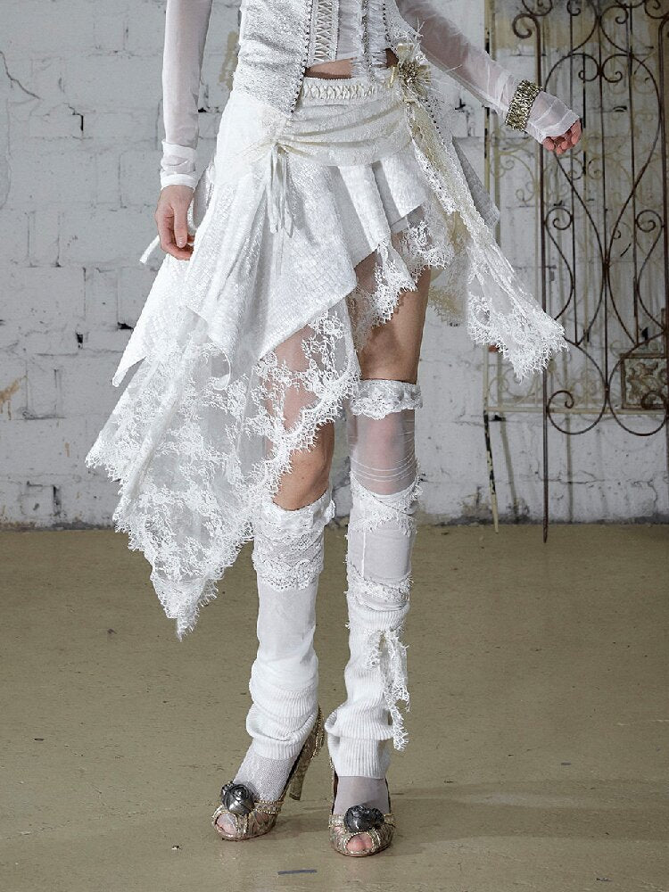 Baroque Velvet Lace A-Line Skirt【s0000016988】