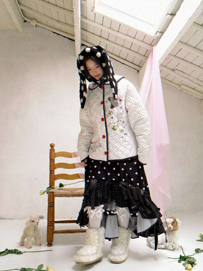 Notebook-Style Printed Cat Cotton Coat【s0000014527】