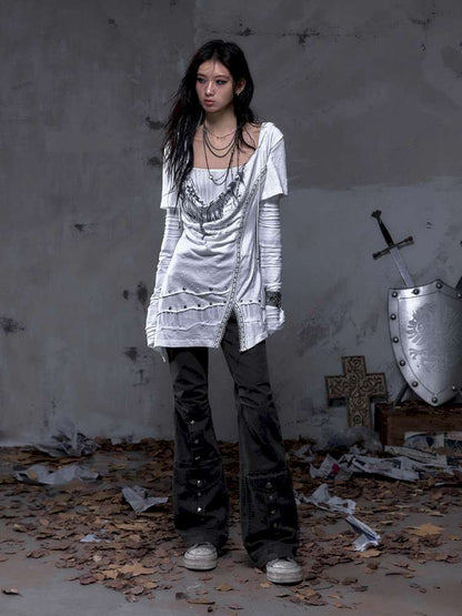 Flared Suede Casual Pants【s0000014460】