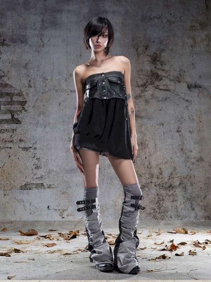 Faux Two-Piece Leggings Low-Rise Shorts【s0000014485】