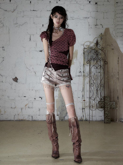 Y2k Retro Asymmetrical Strap T-Shirt【s0000017237】