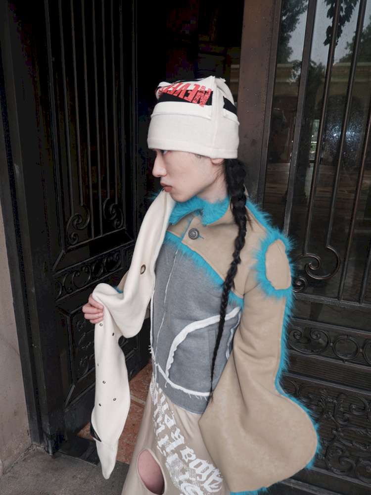 Fur Paneled Polar Fleece Coat【s0000015148】