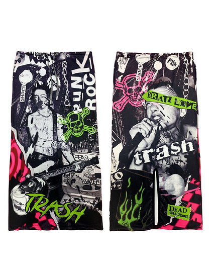 DeadEndKids Retro Print Long Skirt【s0000019126】