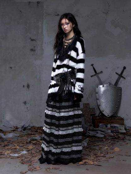 Long-Sleeve Striped Sweater【s0000014474】