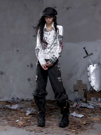 Slim-Fit Long-Sleeve Shirt Top【s0000014471】